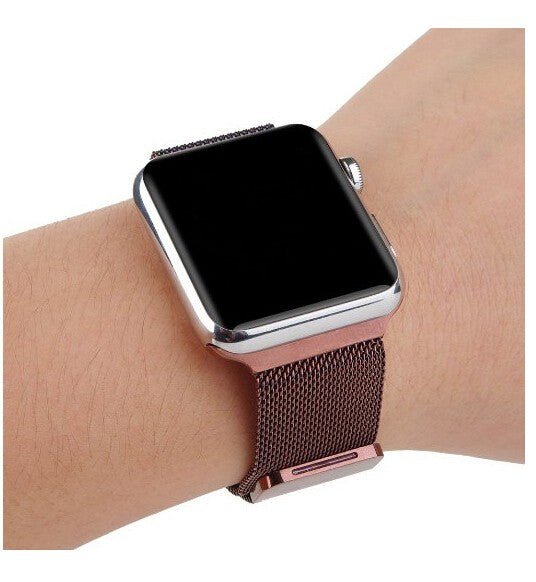 Touch Rage Milanese Loop, Magnetic Closure Clasp, for Series 1 and Series 2 Apple Watch, Mocha